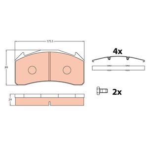 GDB5088 Дисковые тормозные колодки, комплект TRW AUTOMOTIVE     