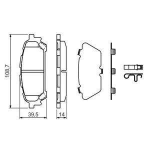 0 986 494 232 Комплект тормозных колодок, дисковый тормоз BOSCH - Top1autovaruosad