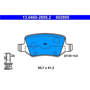 13.0460-2855.2 Brake Pad Set, disc brake ATE - Top1autovaruosad