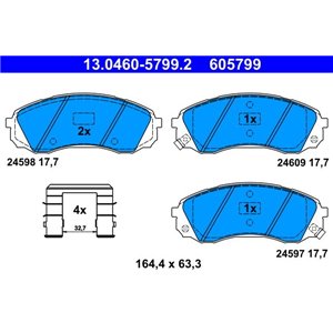 13.0460-5799.2 Brake Pad Set, disc brake ATE - Top1autovaruosad