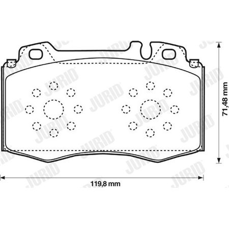 573092JC Brake Pad Set, disc brake JURID