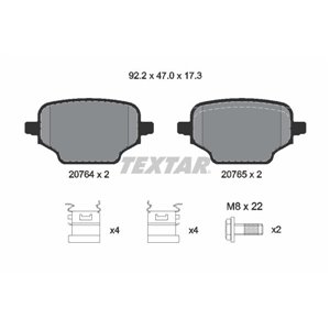 2076401 TEXTAR Piduriklotside komplekt, ketaspidur     