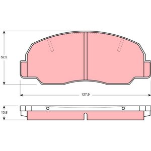 GDB980 TRW Piduriklotside komplekt, ketaspidur     