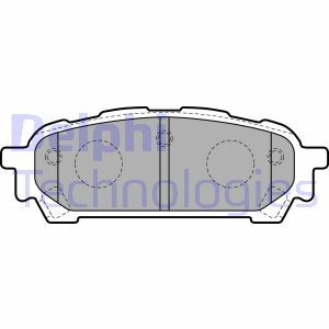 LP1822 Комплект тормозных колодок, дисковый тормоз DELPHI     