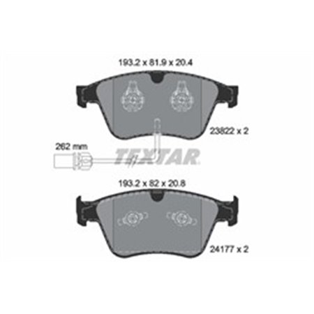 2382201 Brake Pad Set, disc brake TEXTAR