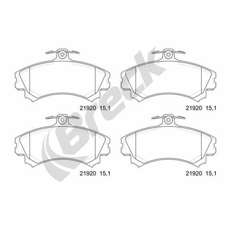 21920 00 701 10 Brake Pad Set, disc brake BRECK