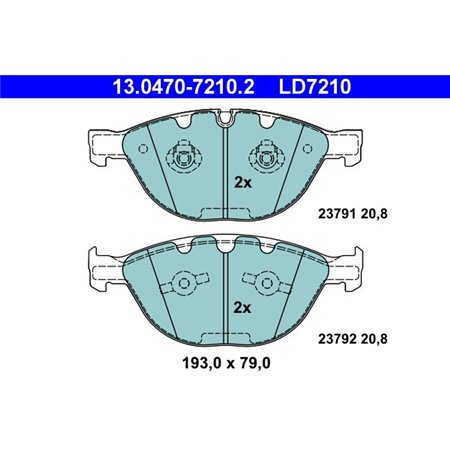 13.0470-7210.2 Brake Pad Set, disc brake ATE