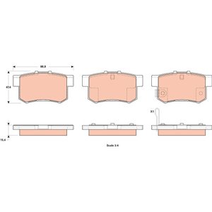 GDB1923 Комплект тормозных колодок, дисковый тормоз TRW     