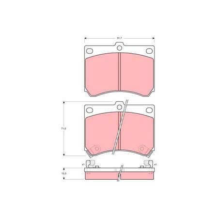 GDB1029 Комплект тормозных колодок, дисковый тормоз TRW     