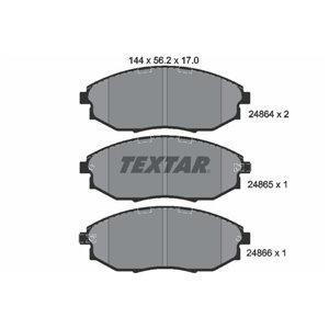 2486401 Комплект тормозных колодок, дисковый тормоз TEXTAR     