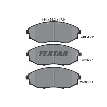 2486401 Комплект тормозных колодок, дисковый тормоз TEXTAR