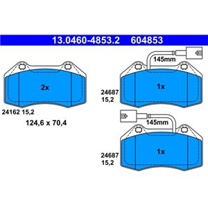 13.0460-4853.2 Piduriklotsi komplekt,ketaspidur ATE - Top1autovaruosad