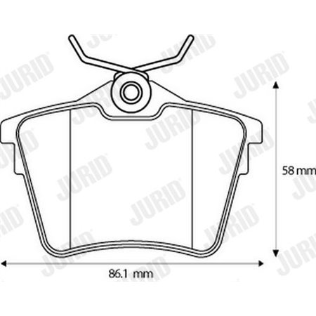 573133JC Brake Pad Set, disc brake JURID