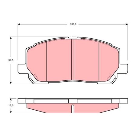 GDB3286 Brake Pad Set, disc brake TRW