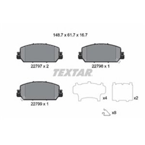 2279701 Комплект тормозных колодок, дисковый тормоз TEXTAR     