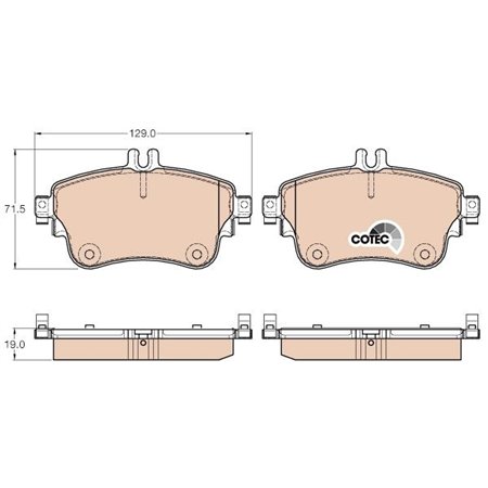 GDB1933 Brake Pad Set, disc brake TRW