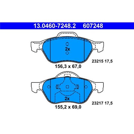 13.0460-7248.2 Brake Pad Set, disc brake ATE