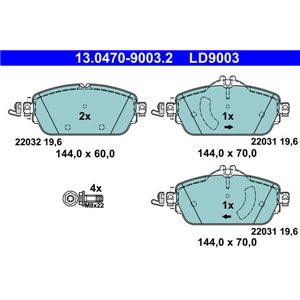 13.0470-9003.2 Brake Pad Set, disc brake ATE - Top1autovaruosad