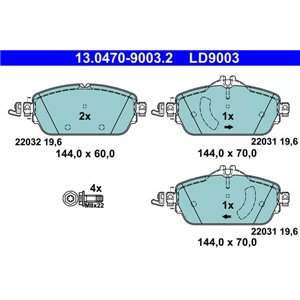 13.0470-9003.2 Piduriklotsi komplekt,ketaspidur ATE - Top1autovaruosad