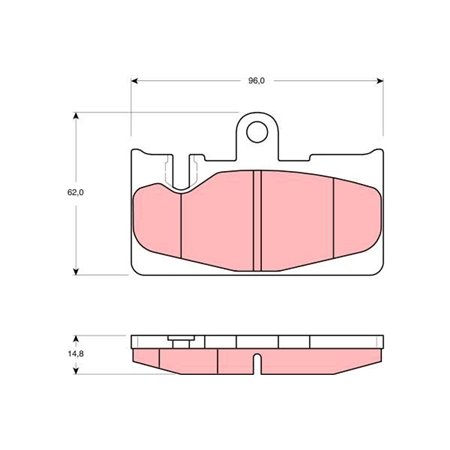 GDB3323 Brake Pad Set, disc brake TRW