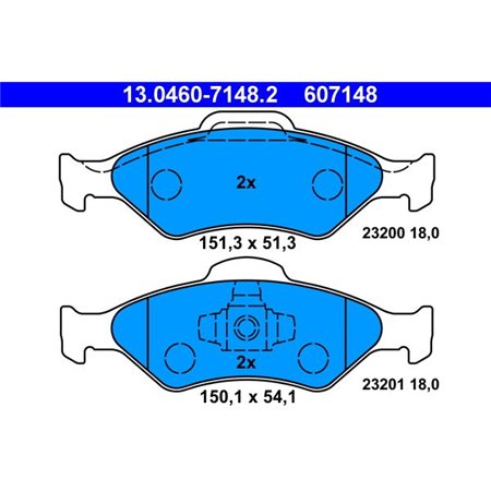 13.0460-7148.2 Brake Pad Set, disc brake ATE