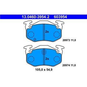 13.0460-3954.2 Brake Pad Set, disc brake ATE - Top1autovaruosad
