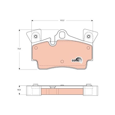 GDB1652 Piduriklotsi komplekt,ketaspidur TRW