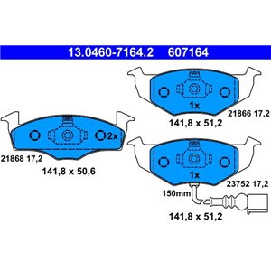 13.0460-7164.2 Bromsbeläggssats, skivbroms ATE - Top1autovaruosad