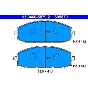13 0460-5879 2  Brake pads set ATE  - Top1autovaruosad