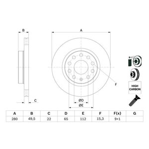 0 986 479 098 Тормозной диск BOSCH     