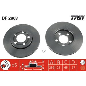 DF2803 Тормозной диск TRW      - Top1autovaruosad