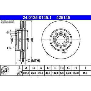 24 0125-0145 1 Тормозной диск ATE      - Top1autovaruosad
