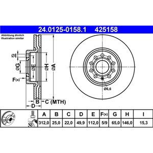 24.0125-0158.1 Тормозной диск ATE - Top1autovaruosad