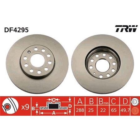 DF4295 Brake Disc TRW