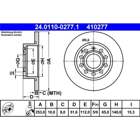 24.0110-0277.1 Bromsskiva ATE