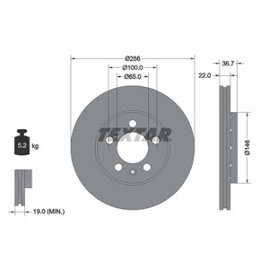 92082205 Тормозной диск TEXTAR - Top1autovaruosad