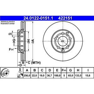 24.0122-0151.1 Тормозной диск ATE - Top1autovaruosad