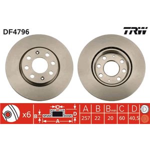 DF4796 Bromsskiva TRW - Top1autovaruosad