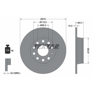 92224903 Brake Disc TEXTAR - Top1autovaruosad