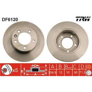 DF6120 Тормозной диск TRW     