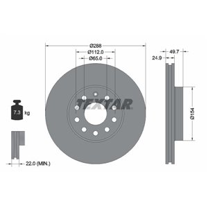 92120805 Тормозной диск TEXTAR - Top1autovaruosad