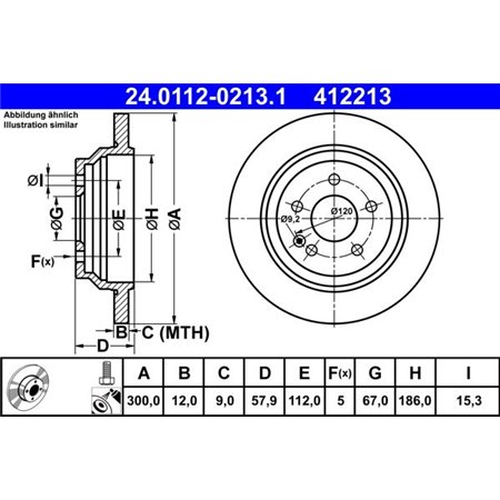 24.0112-0213.1 Brake Disc ATE