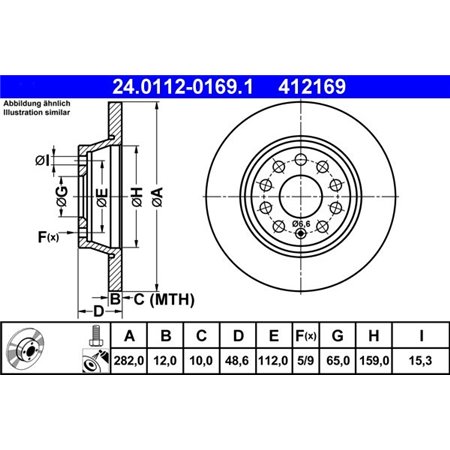 24.0112-0169.1 Brake Disc ATE