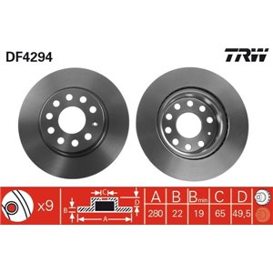 DF4294  Brake disc TRW 