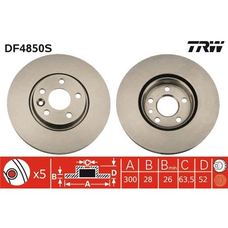 DF4850S Тормозной диск TRW