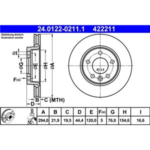 24.0122-0211.1 Тормозной диск ATE - Top1autovaruosad