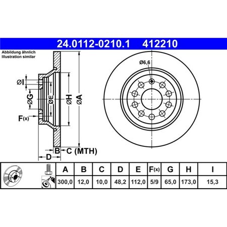 24.0112-0210.1 Тормозной диск ATE