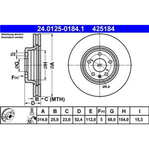 24.0125-0184.1 Тормозной диск ATE - Top1autovaruosad