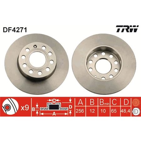 DF4271  Brake disc TRW 