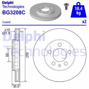 BG3208C Brake Disc DELPHI - Top1autovaruosad